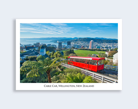 596 - Post Art Postcard - Wellington Cable Car