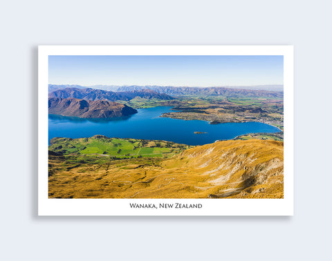 649 - Post Art Postcard - Wanaka from Roy's Peak Track