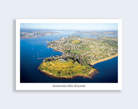 663 - Post Art Postcard - Auckland - aerial from North Head
