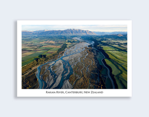 666 - Post Art Postcard - Rakaia River and Canterbury Plains