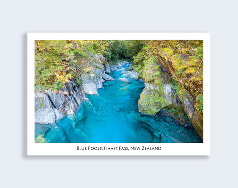 671 - Post Art Postcard - Blue Pools, Haast Pass