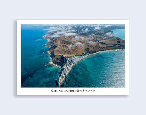 677 - Post Art Postcard - Cape Kidnappers Aerial