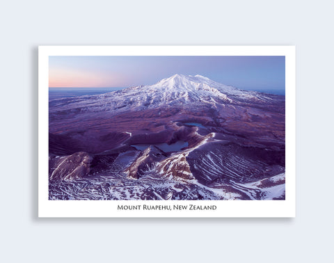 683 - Post Art Postcard - Ruapehu Sunrise