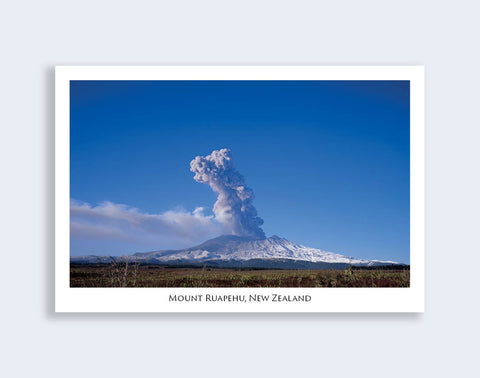 689 - Post Art Postcard - Mount Ruapehu - Eruption