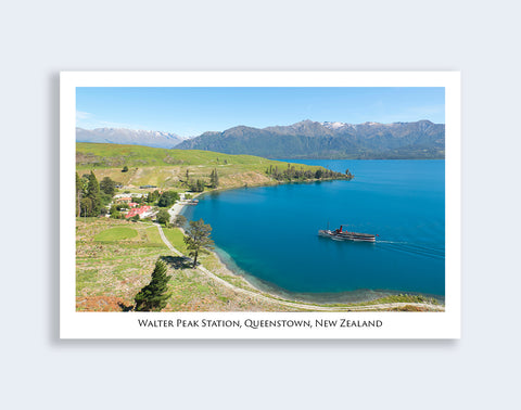703 - Post Art Postcard - Walter Peak Station - Earnslaw