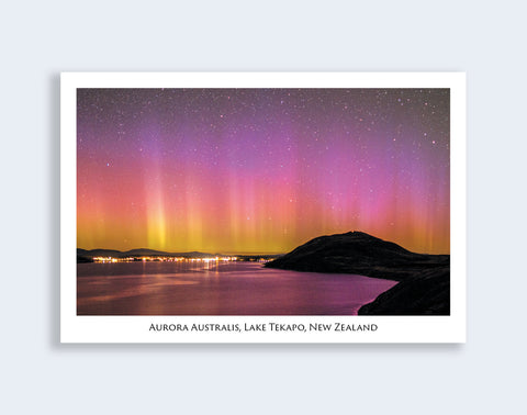 717 - Post Art Postcard - Aurora Australis Lake Tekapo