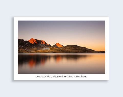 737 - Post Art Postcard - Angelus Hut Nelson Lakes National Park