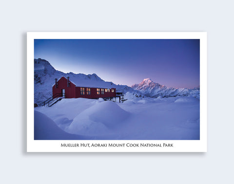 739 - Post Art Postcard - Mueller Hut Aoraki Mount Cook