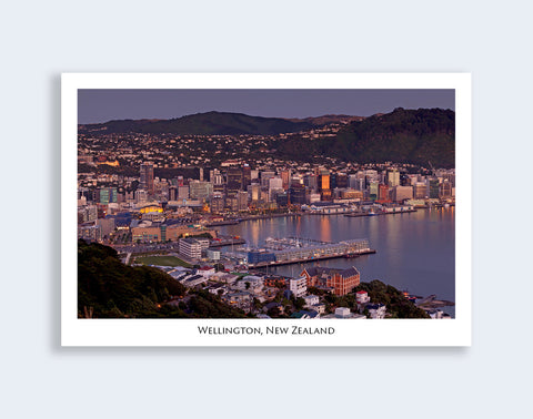 740 - Post Art Postcard - Wellington from Mount Victoria