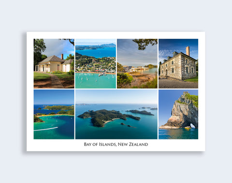 748 - Post Art Postcard - Bay of Island Composite