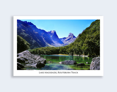 76 - Post Art Postcard - Lake Mackenzie, Routeburn