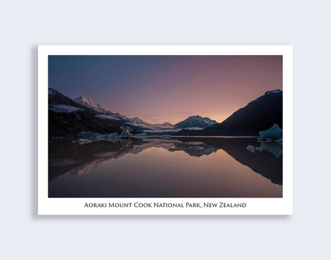 764 - Post Art Postcard - Tasman Lake Mount Cook