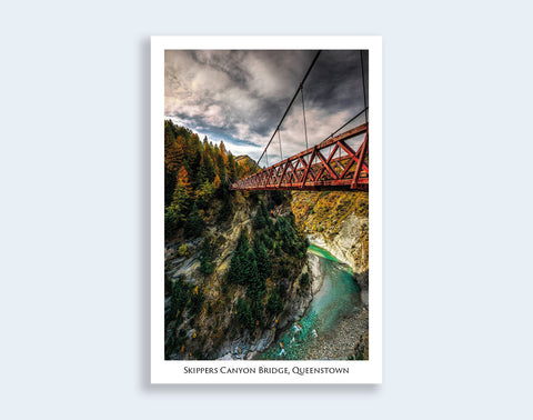 81 - Post Art Postcard - Skippers Canyon Bridge
