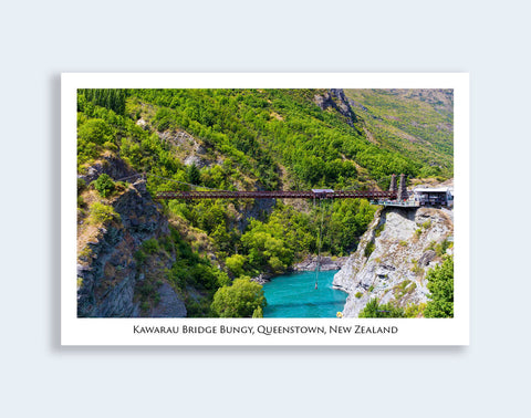 87 - Post Art Postcard - Kawarau Bridge Bungy