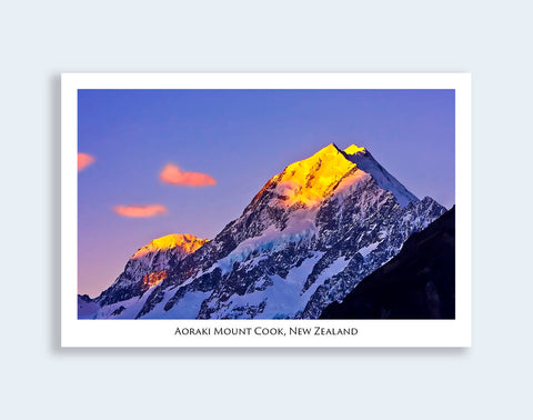 88 - Post Art Postcard - Mt Cook Sunset