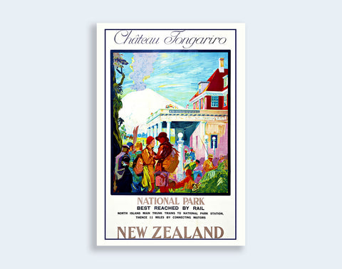 902 - Post Art Postcard - Chateau Tongariro Vintage