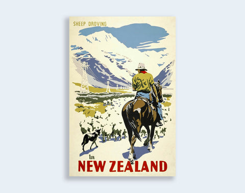909 - Post Art Postcard - New Zealand Drover Vintage