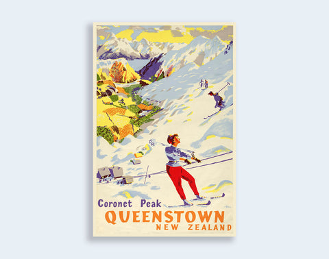 912 - Post Art Postcard - Coronet Peak Vintage