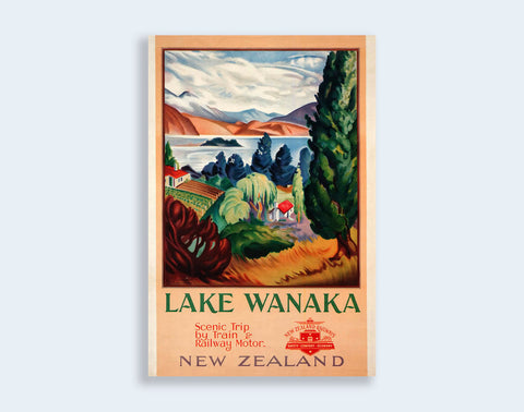 913 - Post Art Postcard - Lake Wanaka Vintage