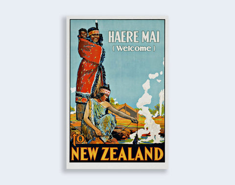 918 - Post Art Postcard - Haere Mai from NZ Vintage