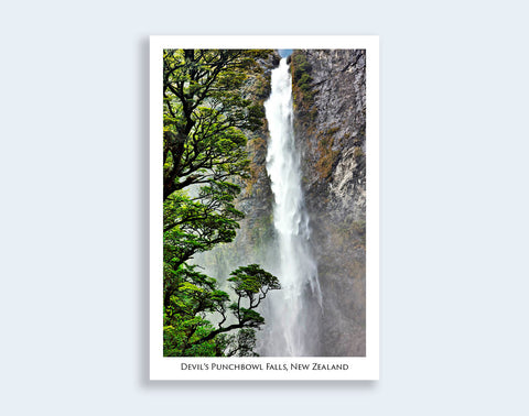 92 - Post Art Postcard - Punchbowl Falls Arthurs Pass