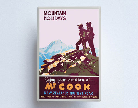 FM0115 - Post Art Magnet - Mountain Holidays Mount Cook