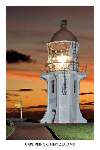 N102 - Post Art Postcard - Cape Reinga Sunset
