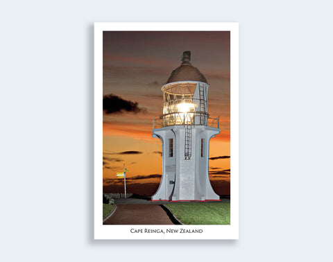 N102 - Post Art Postcard - Cape Reinga Sunset