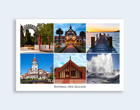 N43 - Post Art Postcard - Rotorua Composite