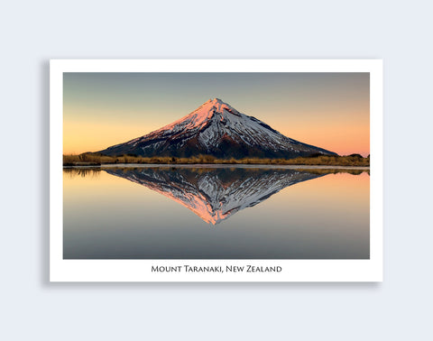 N72 - Post Art Postcard - Mt Taranaki Sunrise