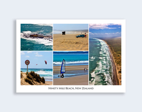 N75 - Post Art Postcard - 90 Mile Beach Composite