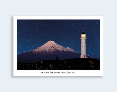 N76 - Post Art Postcard - Mt Taranaki & Lighthouse