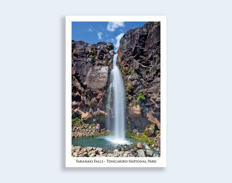 N92 - Post Art Postcard - Taranaki Falls