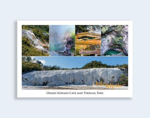 OK2 - Post Art Postcard - Orakei Korako Composite