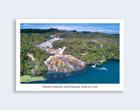 OK4 - Post Art Postcard - Orakei Korako Aerial