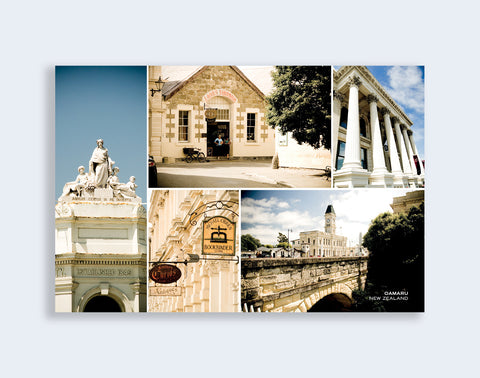 PCL 1036 - Sisson Postcard - Oamaru Buildings Medley