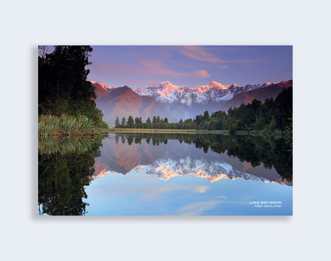 PCL 1117 - Sisson Postcard - Lake Matheson Sunset