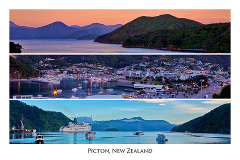 025 - Post Art Postcard - Picton Harbour