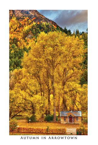 123 - Post Art Postcard - Chinese House Autumn