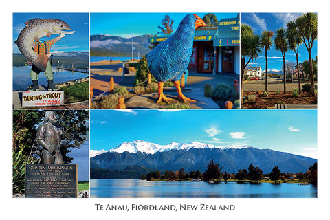 129 - Post Art Postcard - Te Anau Composite
