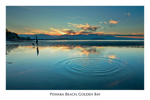 159 - Post Art Postcard - Golden Bay - Pohara Beach