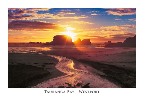 15 - Post Art Postcard - Tauranga Bay, Westport