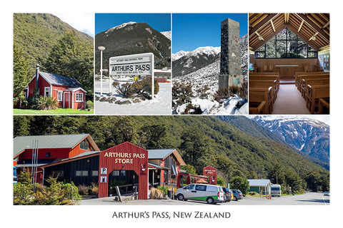 198 - Post Art Postcard - Arthur's Pass Composite
