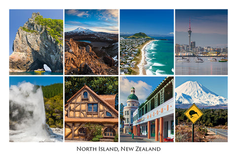 271 - Post Art Postcard - North Island Composite