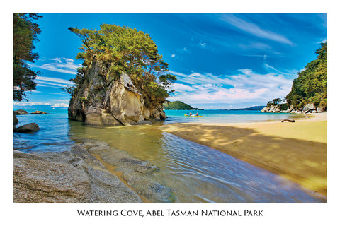 4 - Post Art Postcard - Watering Cove, Able Tasman