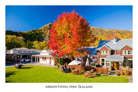 584 - Post Art Postcard - Arrowtown Autumn Cafe