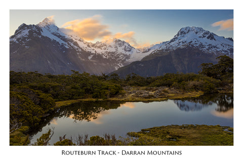 590 - Post Art Postcard - Routeburn Track - Darran Mountains