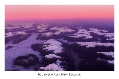 594 - Post Art Postcard - Southern Alps - Aerial