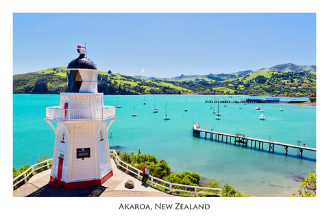 604 - Post Art Postcard - Akaroa Lighthouse