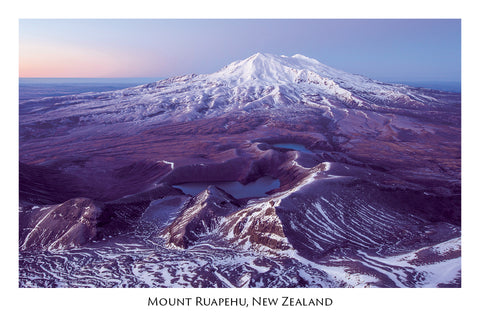 683 - Post Art Postcard - Ruapehu Sunrise